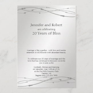 Invitación Puntos de Platino 20º Aniversario de Boda