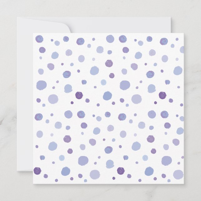 Invitación puntos de polka pintados a mano (Anverso)