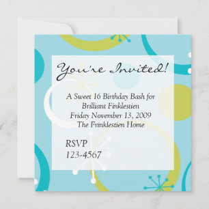 Invitación Puntos retro divertidos