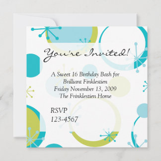 Invitación Puntos retro divertidos