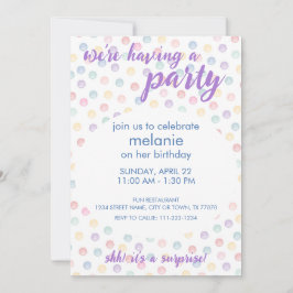 Invitación Puntos suaves de polka - Cualquier Fiesta de ocasi