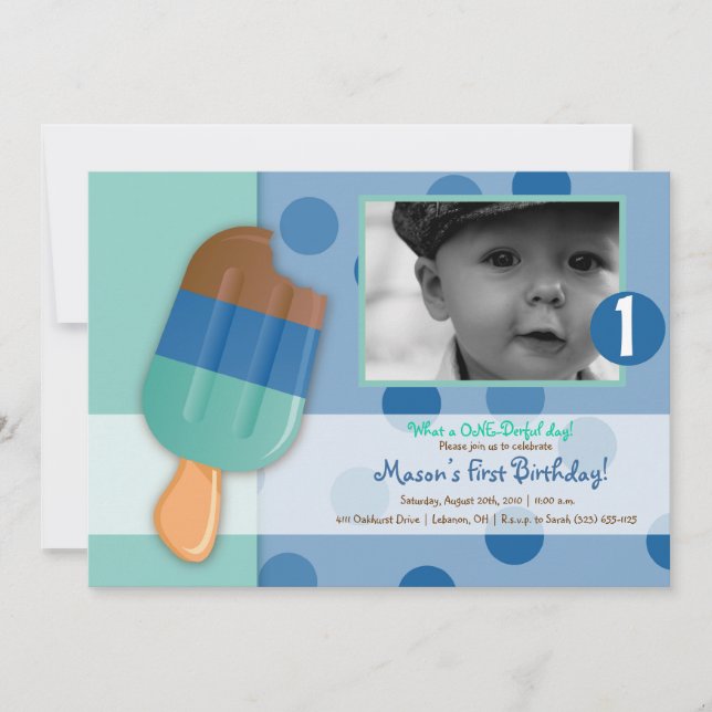 Invitación Puntos y partículas de polka (Anverso)