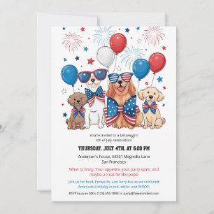 Invitación Pups Patrióticos 4 de julio