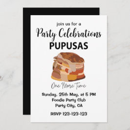 Invitación Pupusas El Salvador Salvador Pan Pupusas
