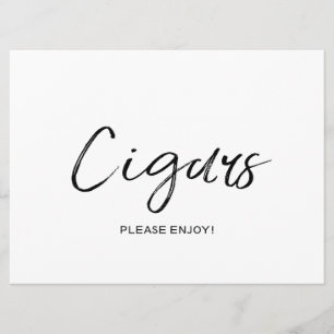 Invitación "Puros" Letrero de Boda   Con Letra a Mano con Est