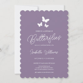 Invitación Purple A Lifetime of Butterflies Bridal Shower