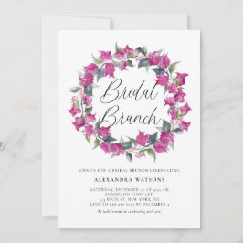 Invitación Purple Bougainvillea Wreath Bridal Brunch