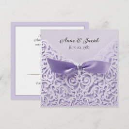 Invitación Purple Bow Sobre La Renovación De Votos Boda De La