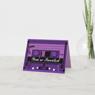 Invitación Purple Cassette Groove_