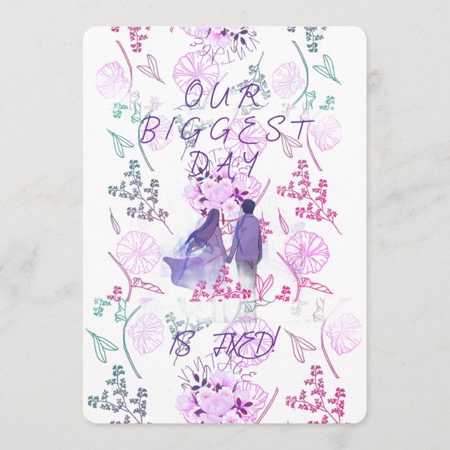 Invitación Purple date (Anverso)