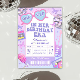 Invitación Purple Disco En Mi Cumpleaños Era