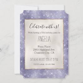 Invitación Purple Dream Sparkle