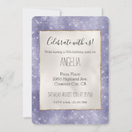 Invitación Purple Dream Sparkle