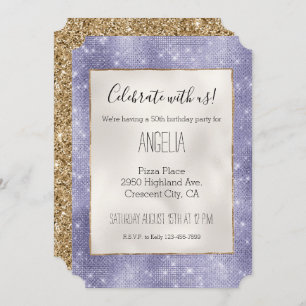 Invitación Purple Dream Sparkle
