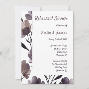 Invitación Purple Floral Botanical Wedding