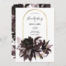 Invitación Purple Floral Gothic Boho Pagan Ayuno