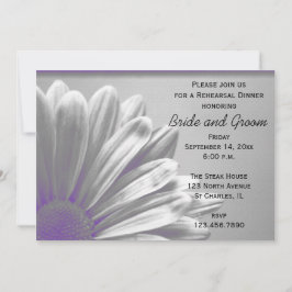 Invitación Purple Floral Highlights Boda Ensayo Cena