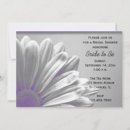 Invitación Purple Floral Highlights Brillante Shower