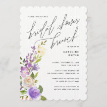 Purple Garden Floral Bridal Shower Brunch