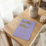 Invitación Purple Gold 50th Birthday Party Modern Typography<br><div class="desc">This invitation sets a confident, celebratory tone for a 50th birthday gathering. The purple background paired with gold lettering feels bold, modern, and polished, making it easy to coordinate with drinks, signage, and table details. A strong choice for hosts who want a milestone celebration that feels festive and thoughtfully styled....</div>