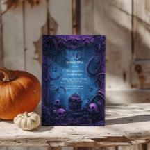 Purple Gothic Spooky ONE Cumpleaños