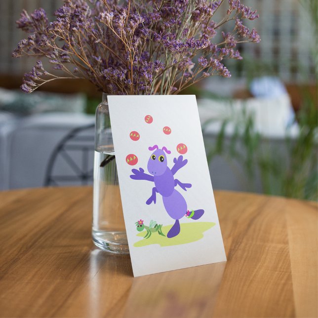 Invitación Purple Grasshopper Juving Fun Crema (Subido por el creador)
