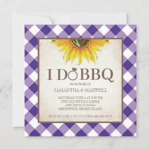 Invitación Purple I Do BBQ Engagement Bridal Shower