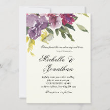 Purple Lavender Simple Floral Christian Boda