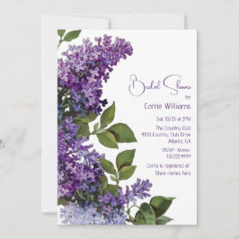 Invitación Purple Lilacs Bridal Shower