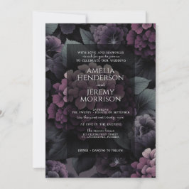 Invitación Purple Moody Floral