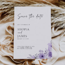 Purple Save the Date Template