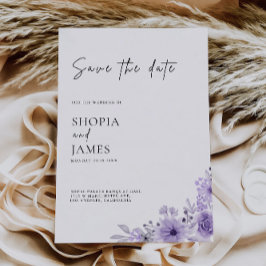 Invitación Purple Save the Date Template