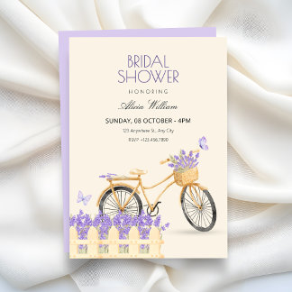 Invitación Purple spring bridal shower