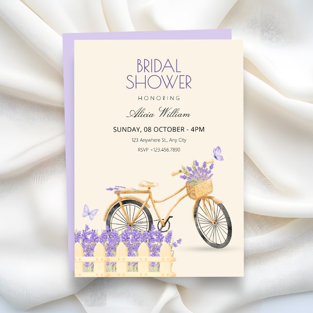 Invitación Purple spring bridal shower (Subido por el creador)