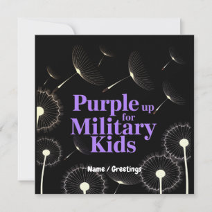 Invitación Purple Up for Military Kids Dandelion Show Support