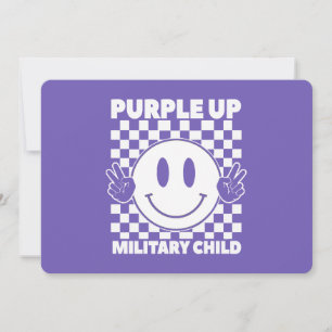 Invitación Purple Up Para Niños Militares Mes De Niños Milita