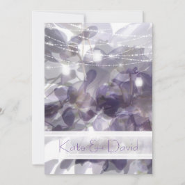 Invitación ©Purple Wisteria String Lights Mason Jars Boda