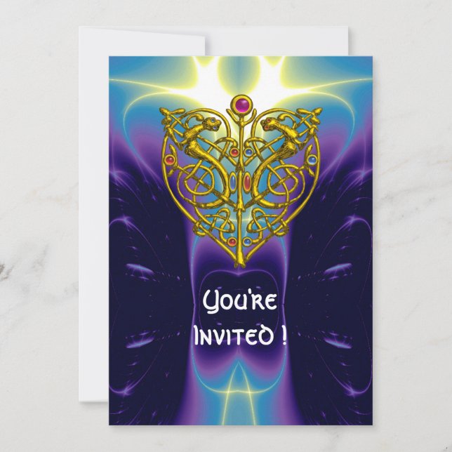 Invitación Púrpura azul HYPER VALENTINE (Anverso)