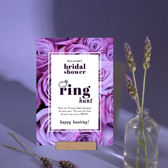 Invitación Púrpura Caza de Anillo Juguete de Ducha Bridal Tar (Subido por el creador)