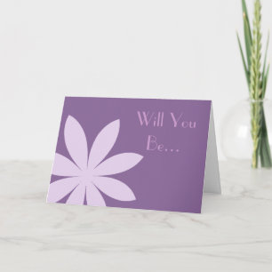 Invitación Púrpura Daisy Sé Mi Niña de las Flores