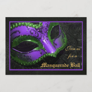 Invitación púrpura de Halloween de la bola de