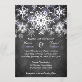 Invitación púrpura de la boda del estilo de la