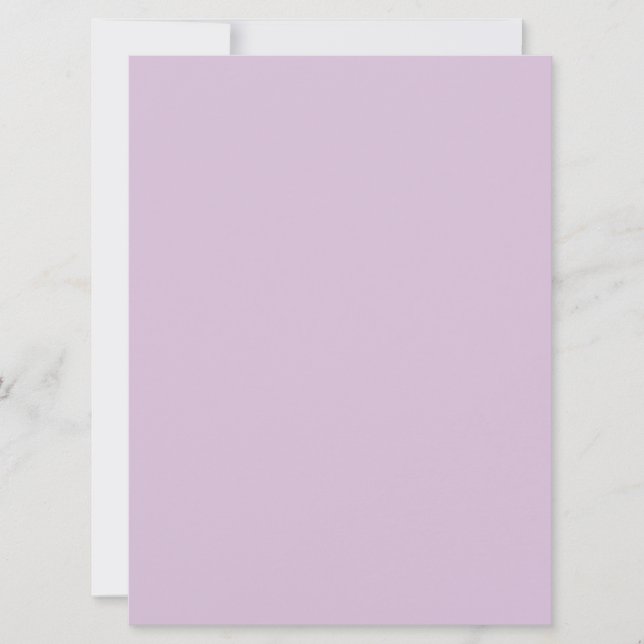 Invitación púrpura de Thistle Pastel blanco (Anverso)