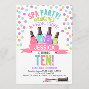 Invitación púrpura del cumpleaños del rosa del