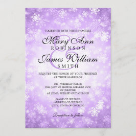 Invitación Púrpura elegante de la chispa del país de las