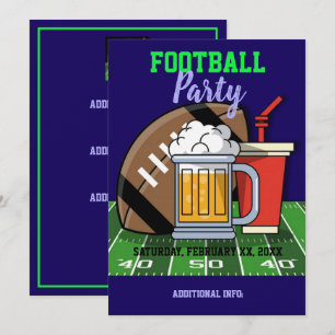 Invitación Púrpura Fiesta de fútbol