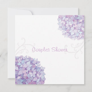 Invitación Púrpura Hydrangeas Boda Ducha Parejas