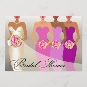 Invitación Púrpura nupcial de la ducha el   de la NOVIA