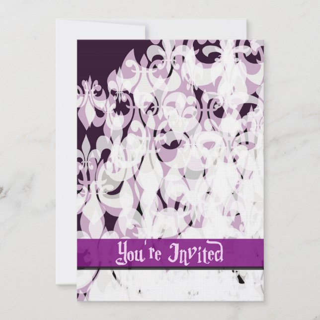 Invitación Púrpura Pasión (Anverso)