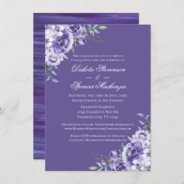 Invitación Púrpura Pasión | Pincel de lavadora violeta